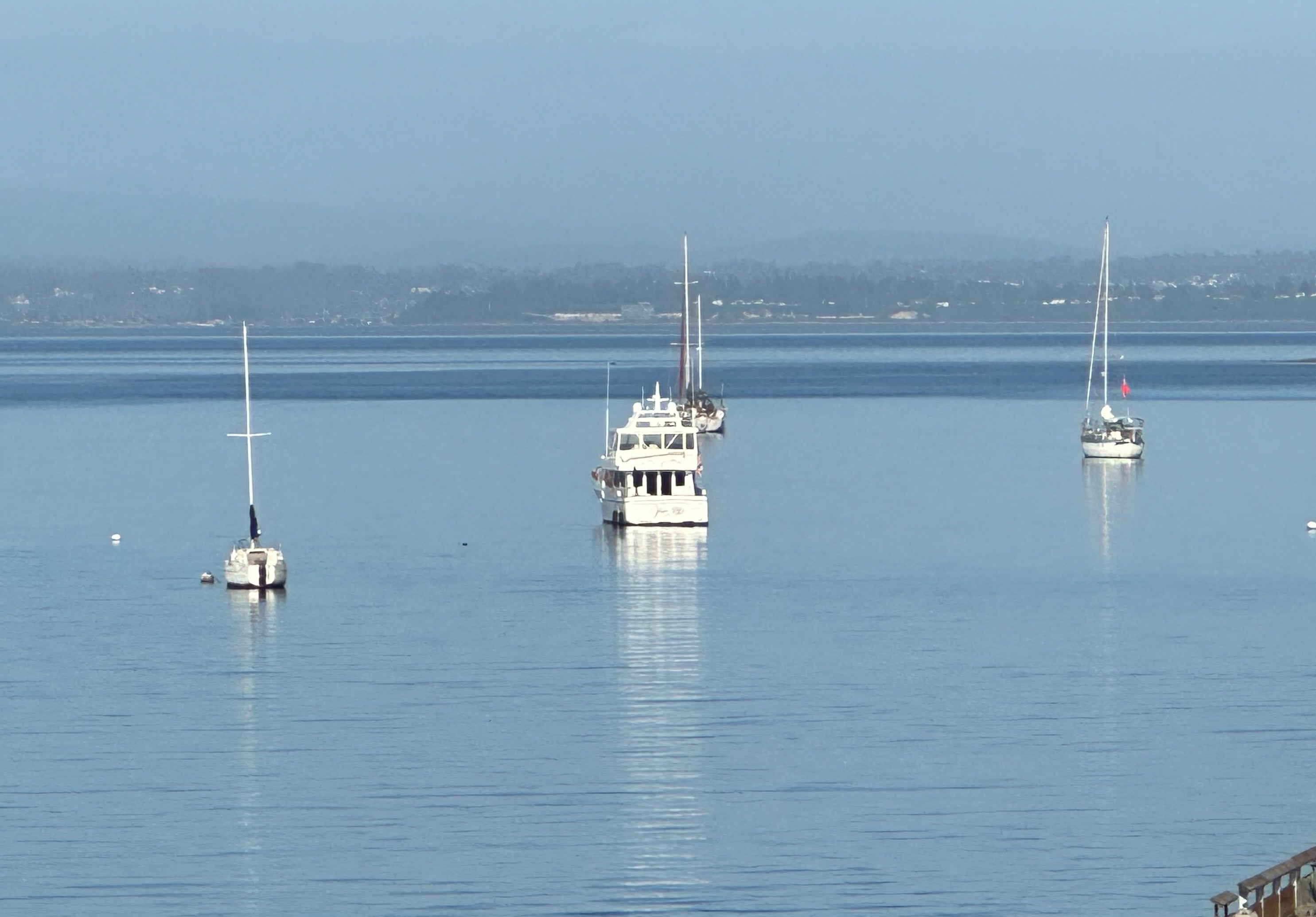 MV Odisea anchored at Langley in Whidbey Island, Washington